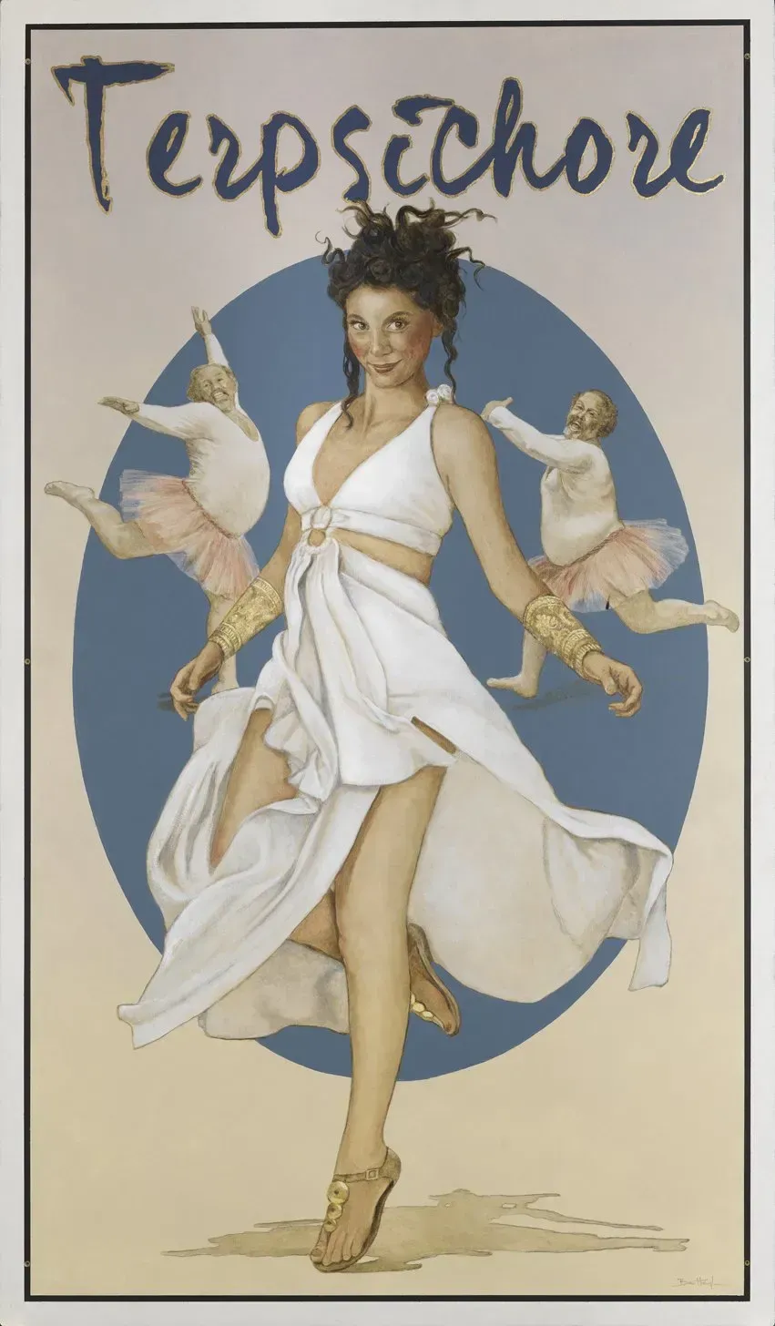 Bart Heijlen Illustrations 13, 9 muses-Terpsichore.