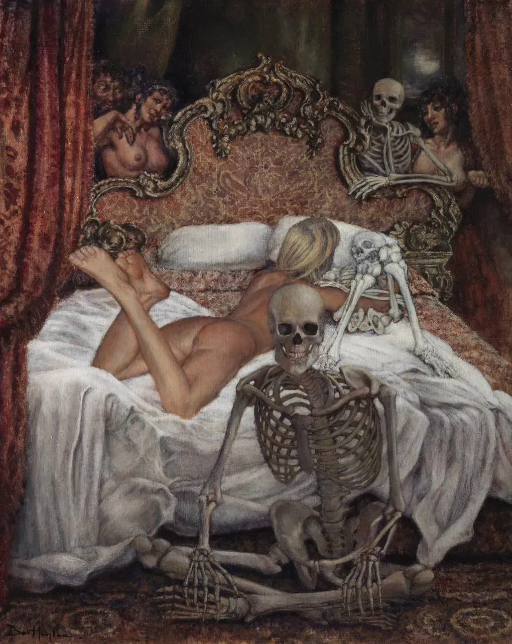 Bart Heijlen - Eros and Thanatos - Oil painting by Bart Heijlen.