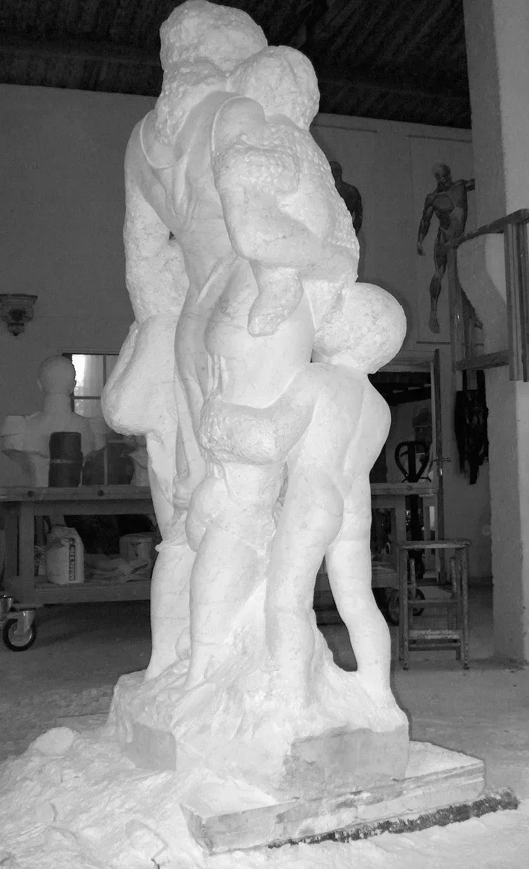 Bart Heijlen - White marble mama - Sculpture.