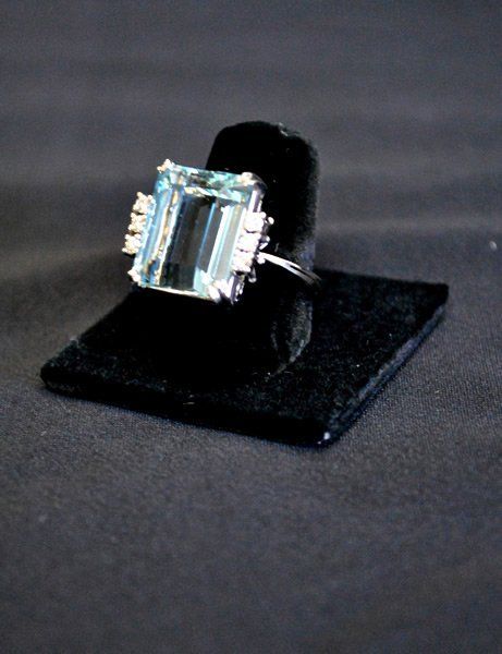 Jewelry Selection — Aquamarine Diamond Ring in Miami, FL