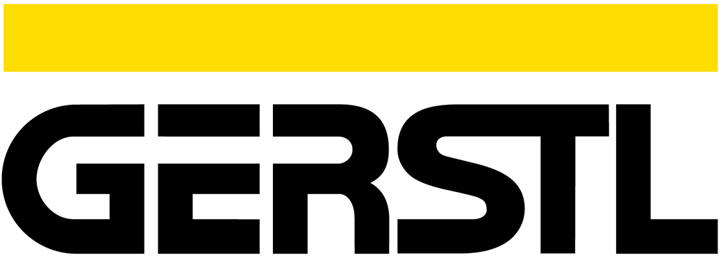 Ein schwarz-gelbes Logo für eine Firma namens Gerstl.