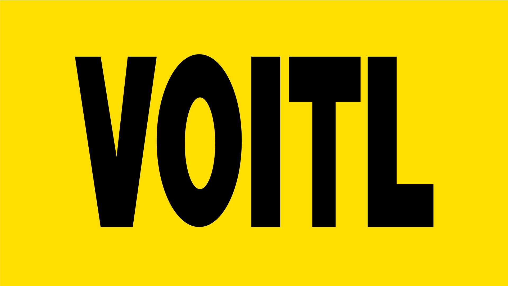 Ein gelbes Schild mit dem Wort voitl darauf