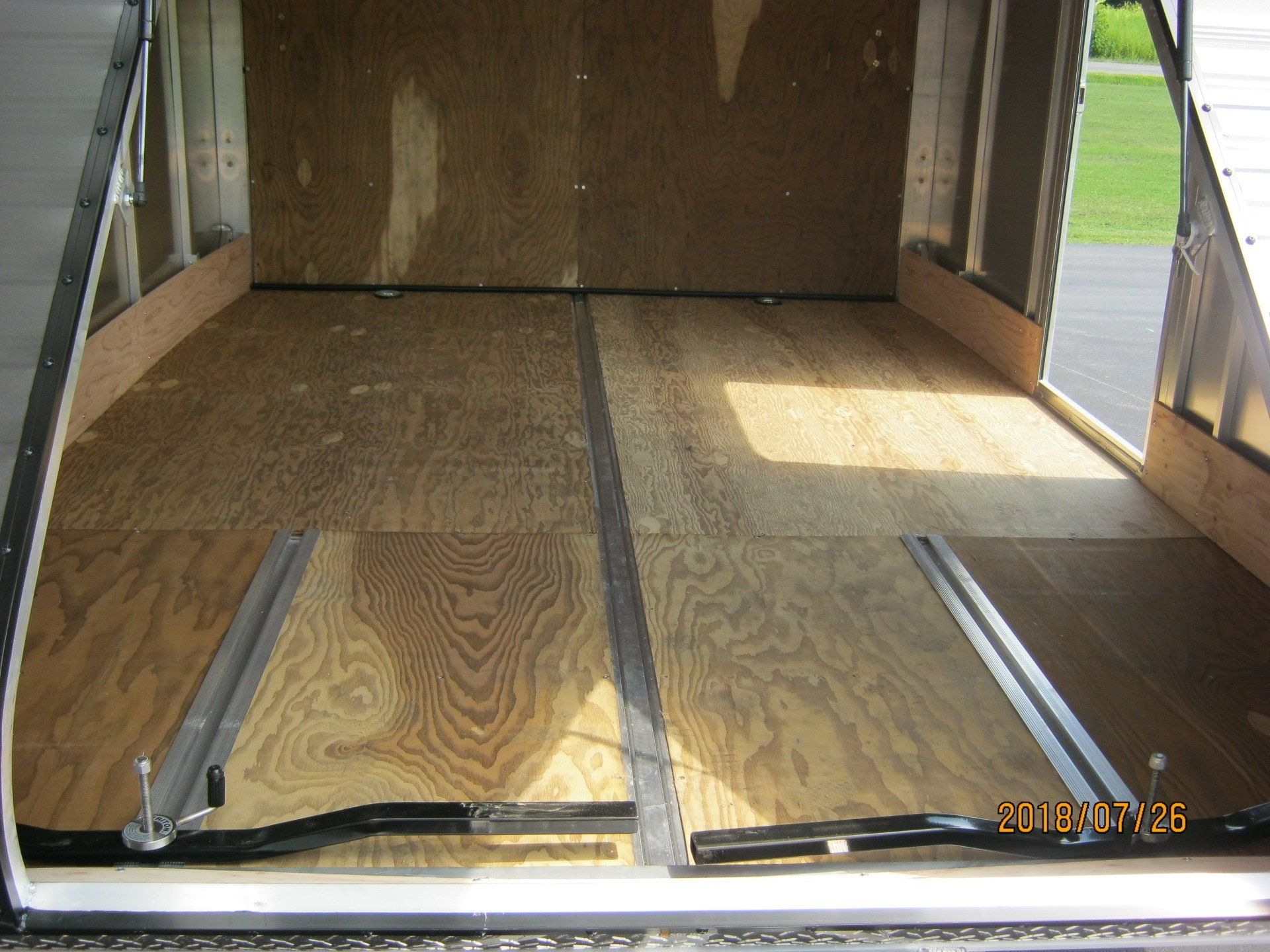 A picture of the inside of a trailer was taken on august 26th