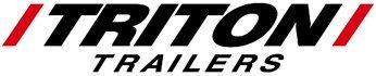 The triton trailers logo is black and red on a white background.