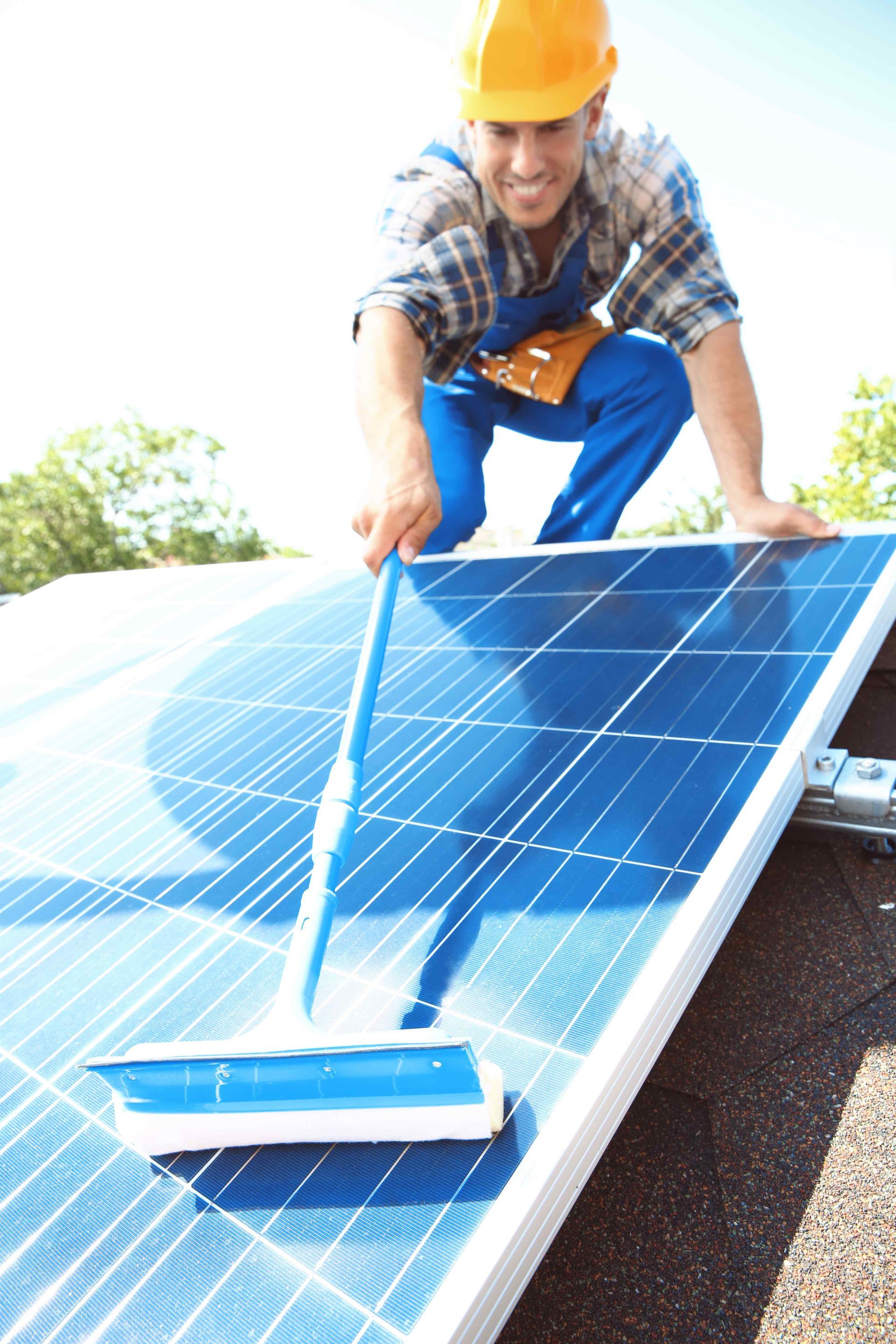 Affordable Solar Technician Repairing Solar Panels