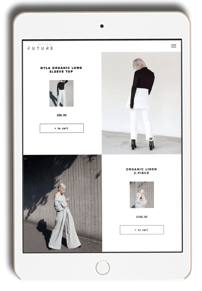 mobile website design cornwall sustainable fashion brand