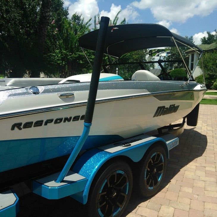 A boat with the word response on it