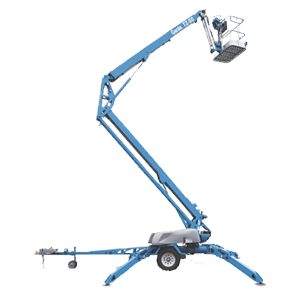Well kept tz-34/20 - 10m trailer mounted knuckle boom lift hire on the Gold Coast