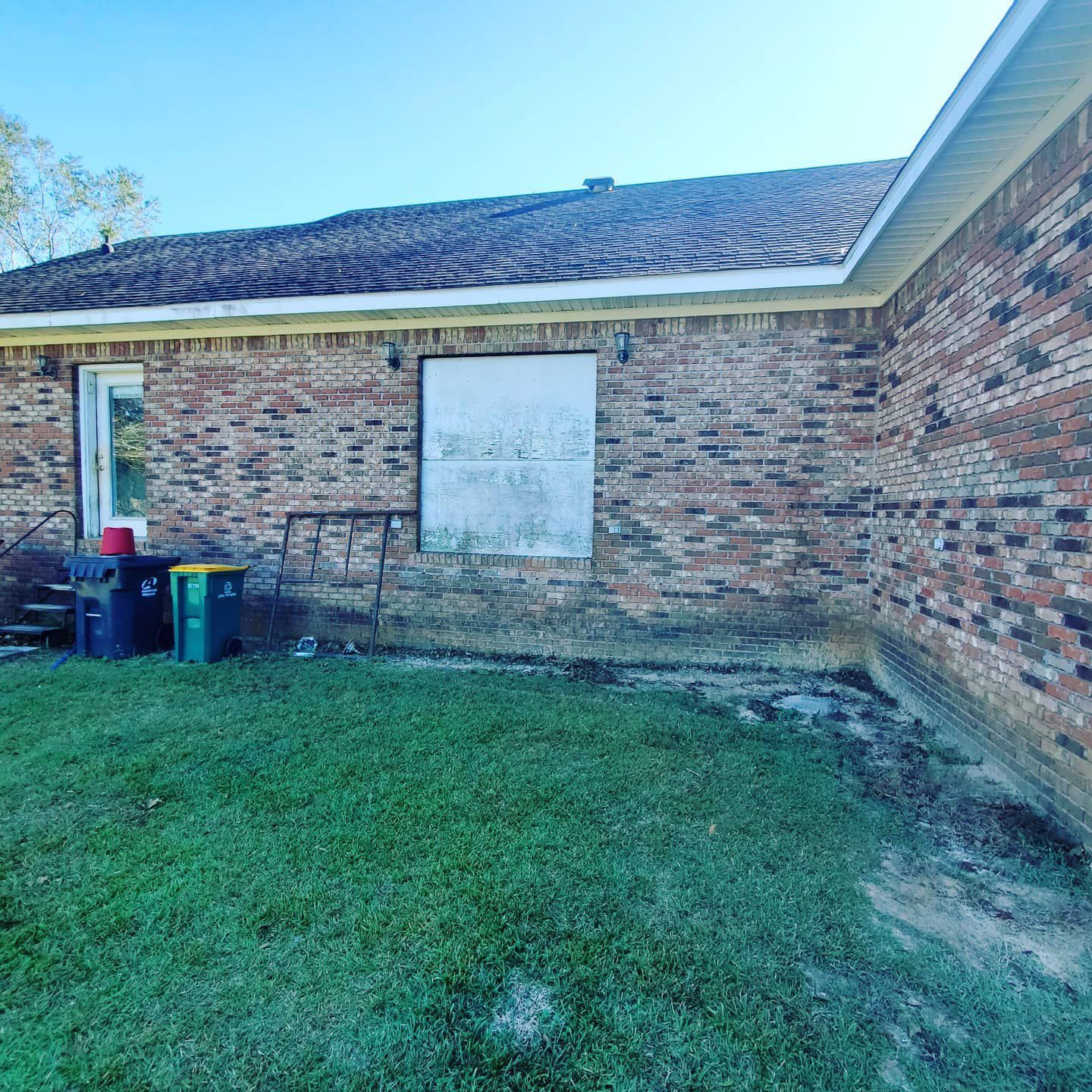 Before Brick Wall Washing — Biloxi, MS — Elite Exteriors Pressure Washing