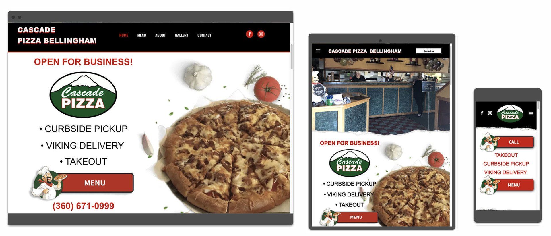 Cascade Pizza Bellingham  website image