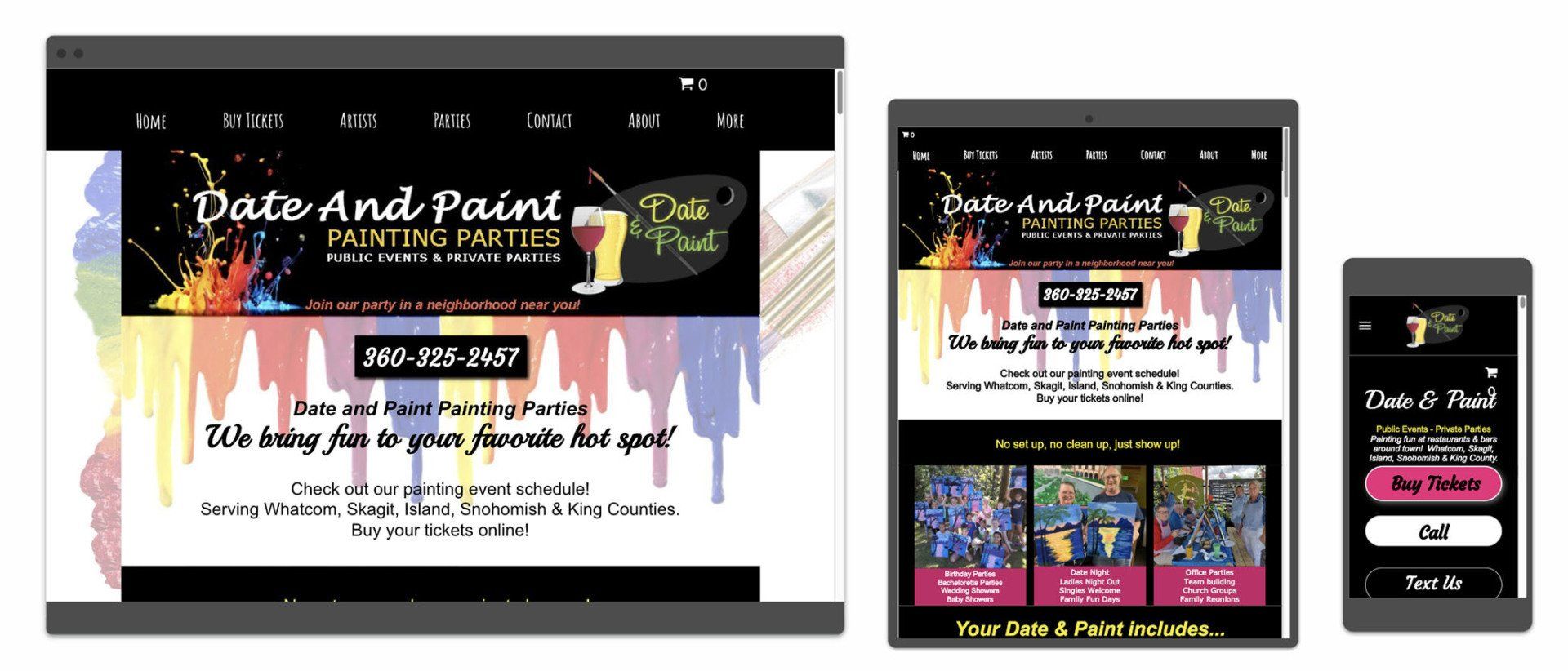 Date & Paint website image