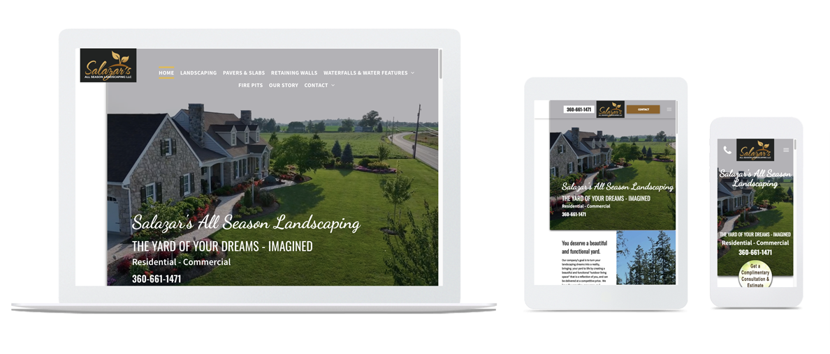 Salazar's All Season Landscaping webiste image