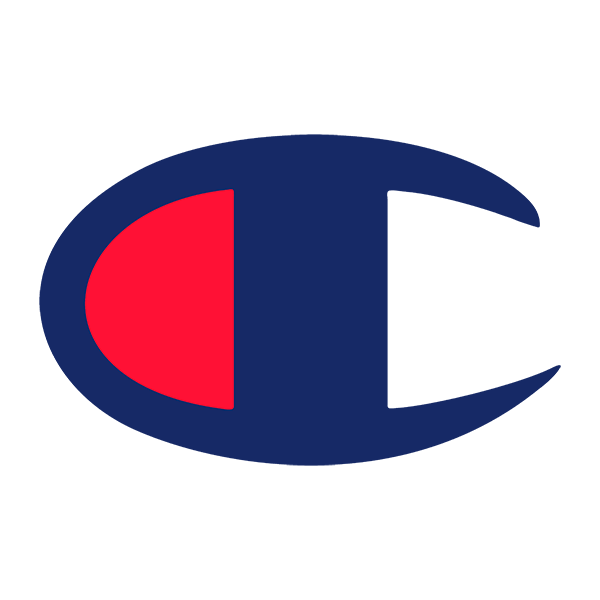 Champion logo: blue oval with red and white