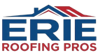 Logo for Erie Roofing Pros: Blue text 