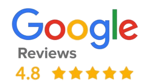 Google Reviews logo with 4.8-star rating.
