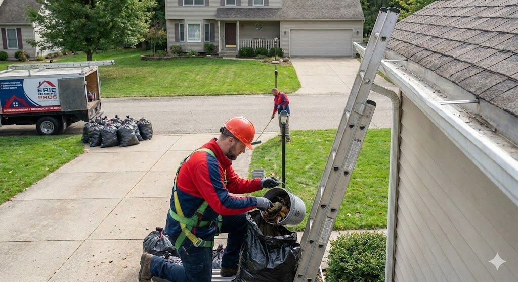 Professional gutter cleanining in Erie PA