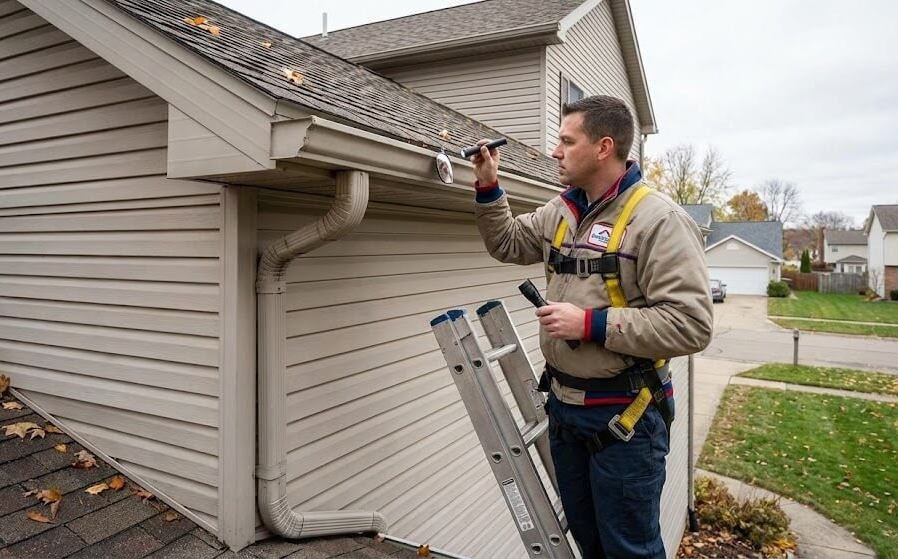 Inspection for gutter services
