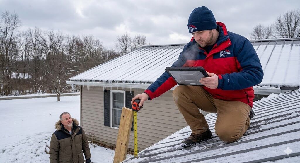 Metal roofing inspection in Erie PA