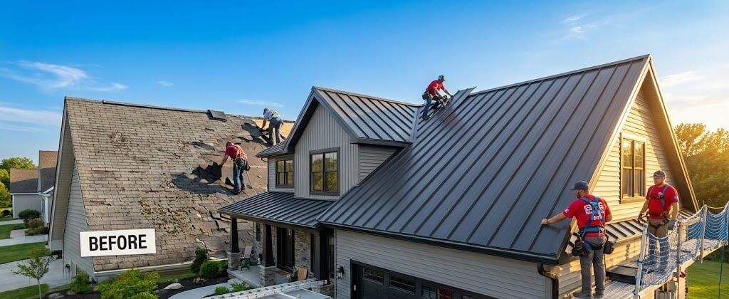 Metal roof replacement in Erie PA