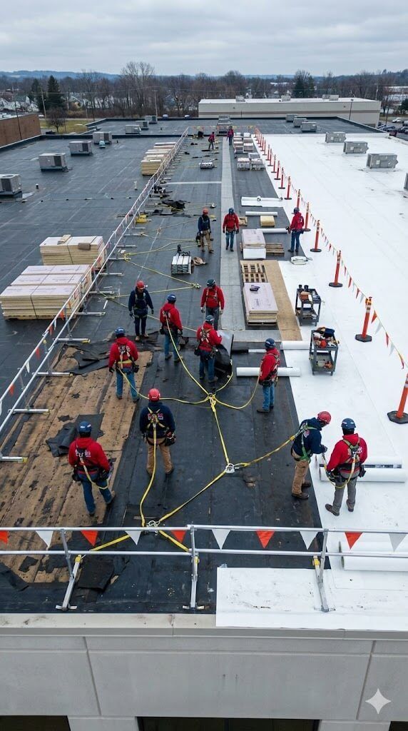 commercial roof replacement in Erie PA