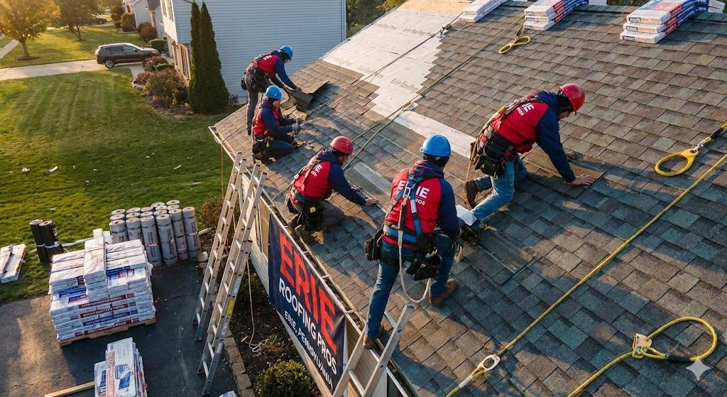 Roof installation for residential Erie PA
