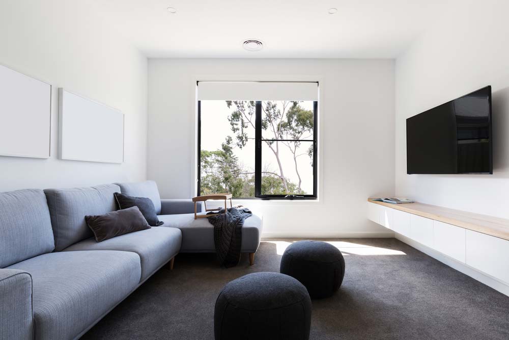 Modern Living TV Room — Professional Organiser in Dubbo, NSW