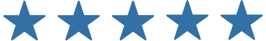 A row of blue stars on a white background.