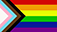 Pride flag with transgender colors, brown, and black stripes.