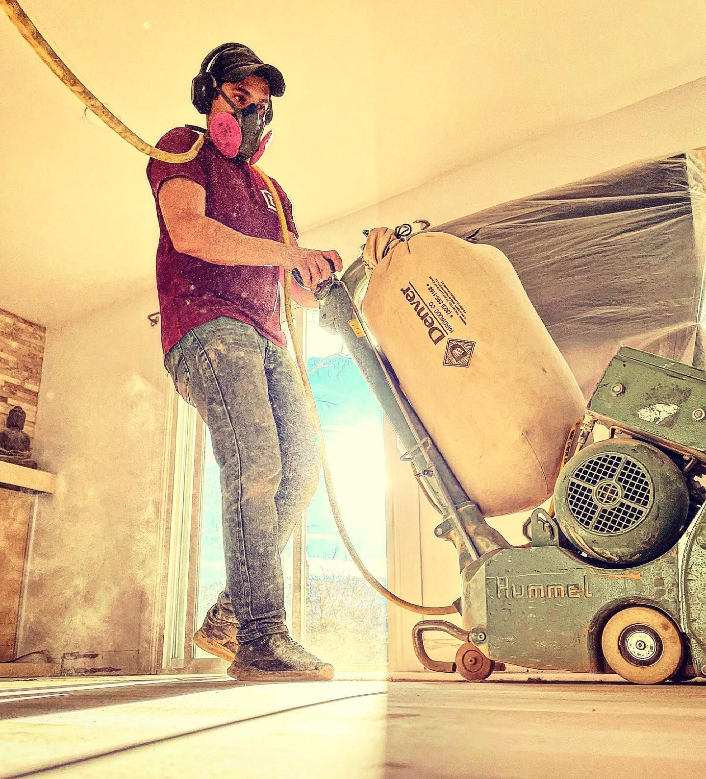 newly stained hardwood