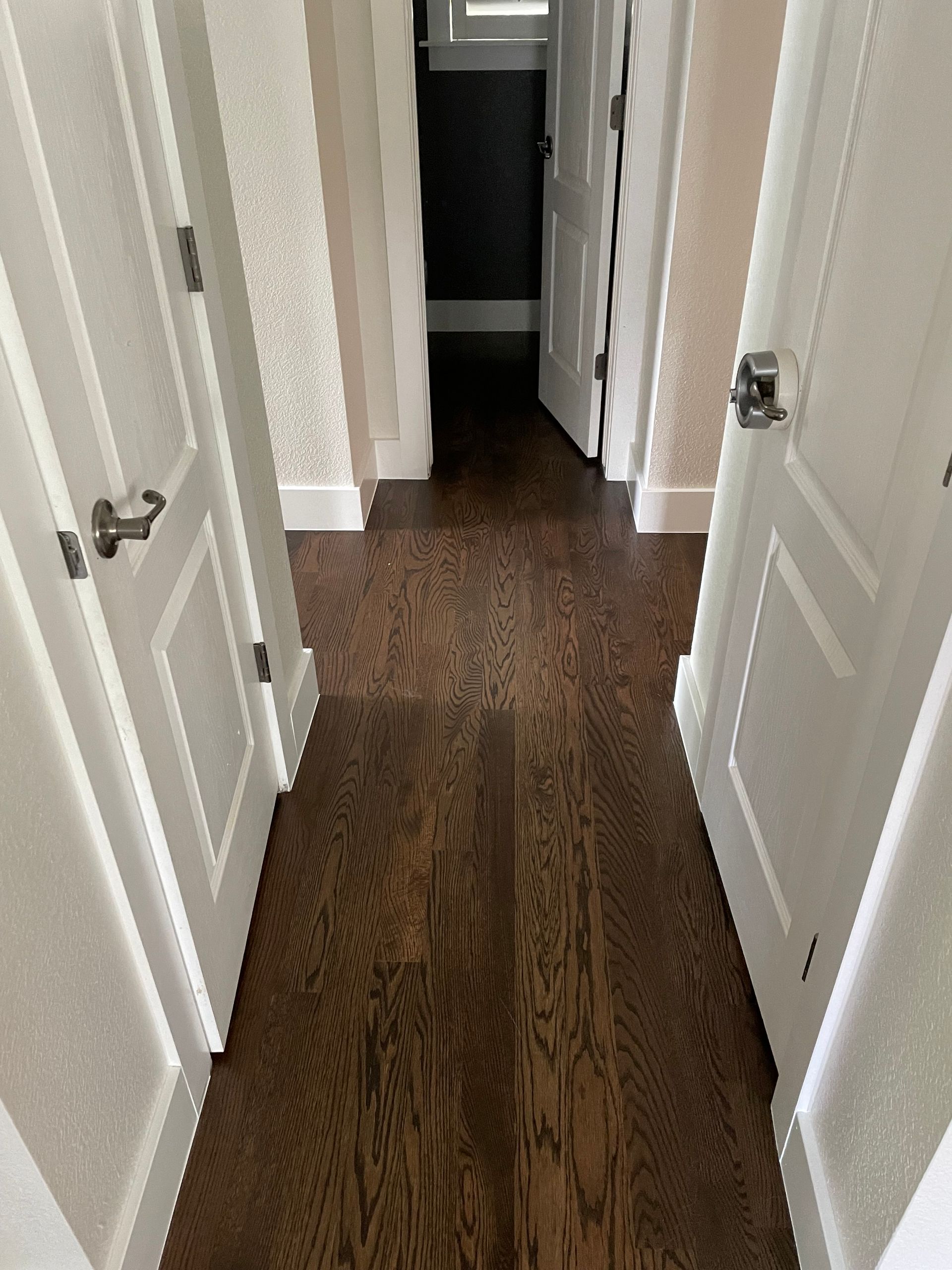 hallway with wooden floors