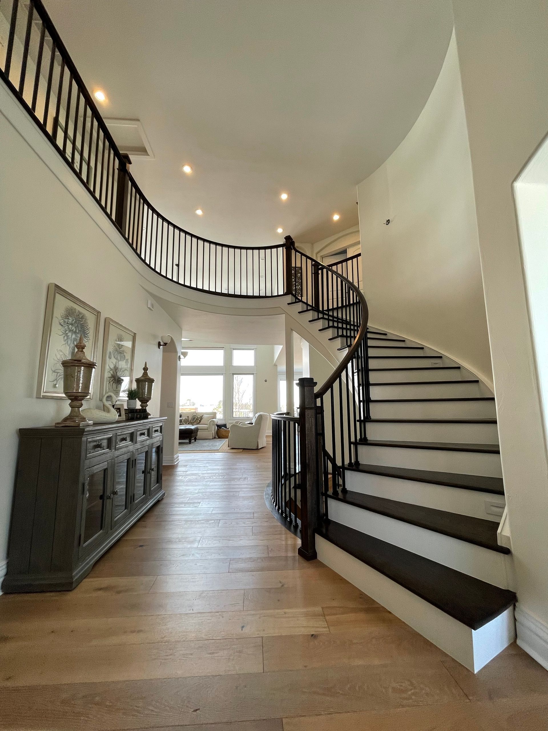 grand staircase in large home