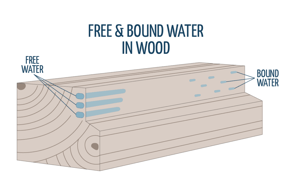 bound and free water walnuthardwood