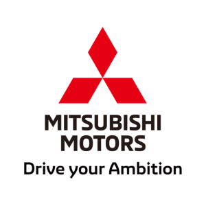 um logotipo mitsubishi vermelho com um diamante no meio