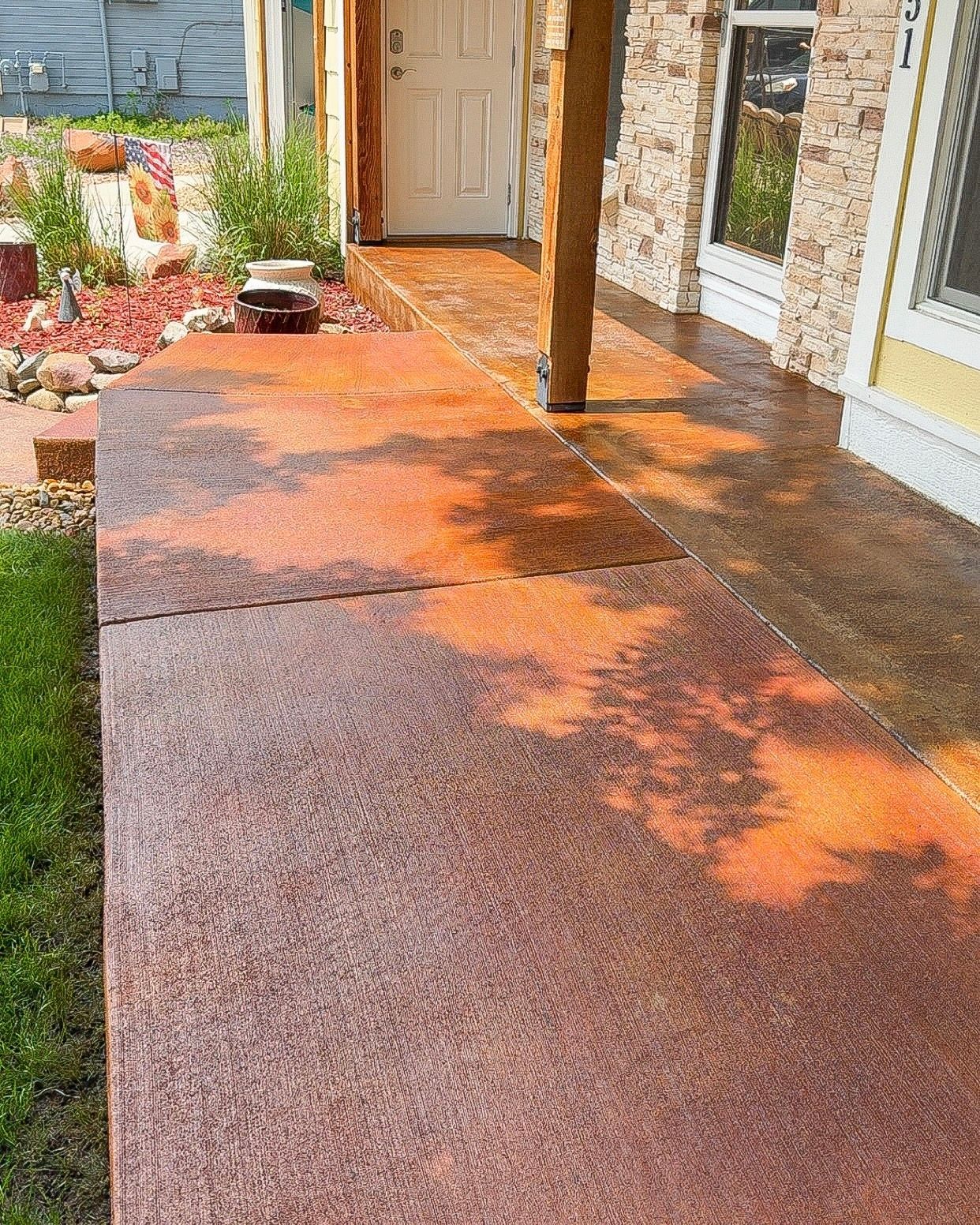 stained patio