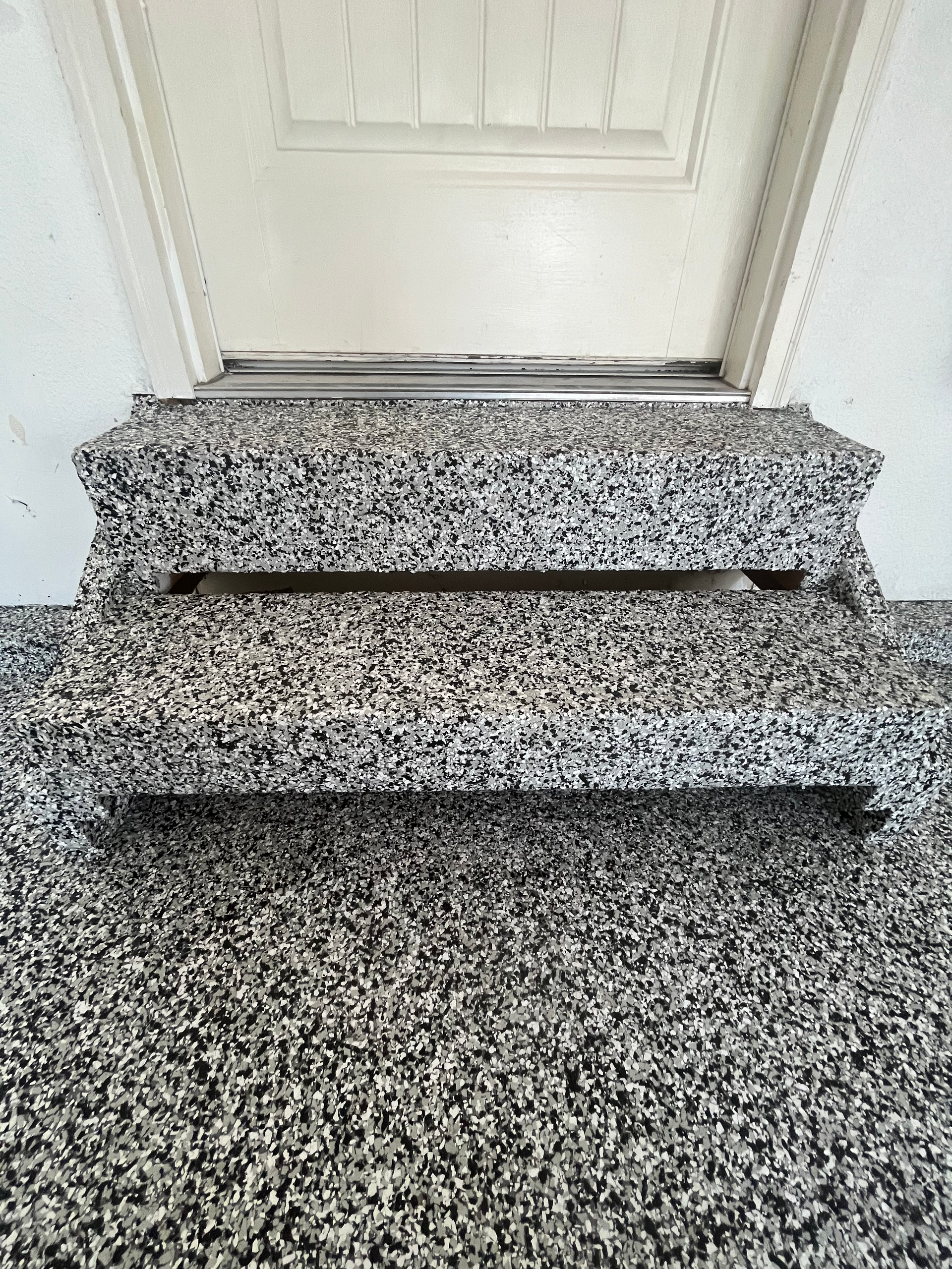 metallic application on steps