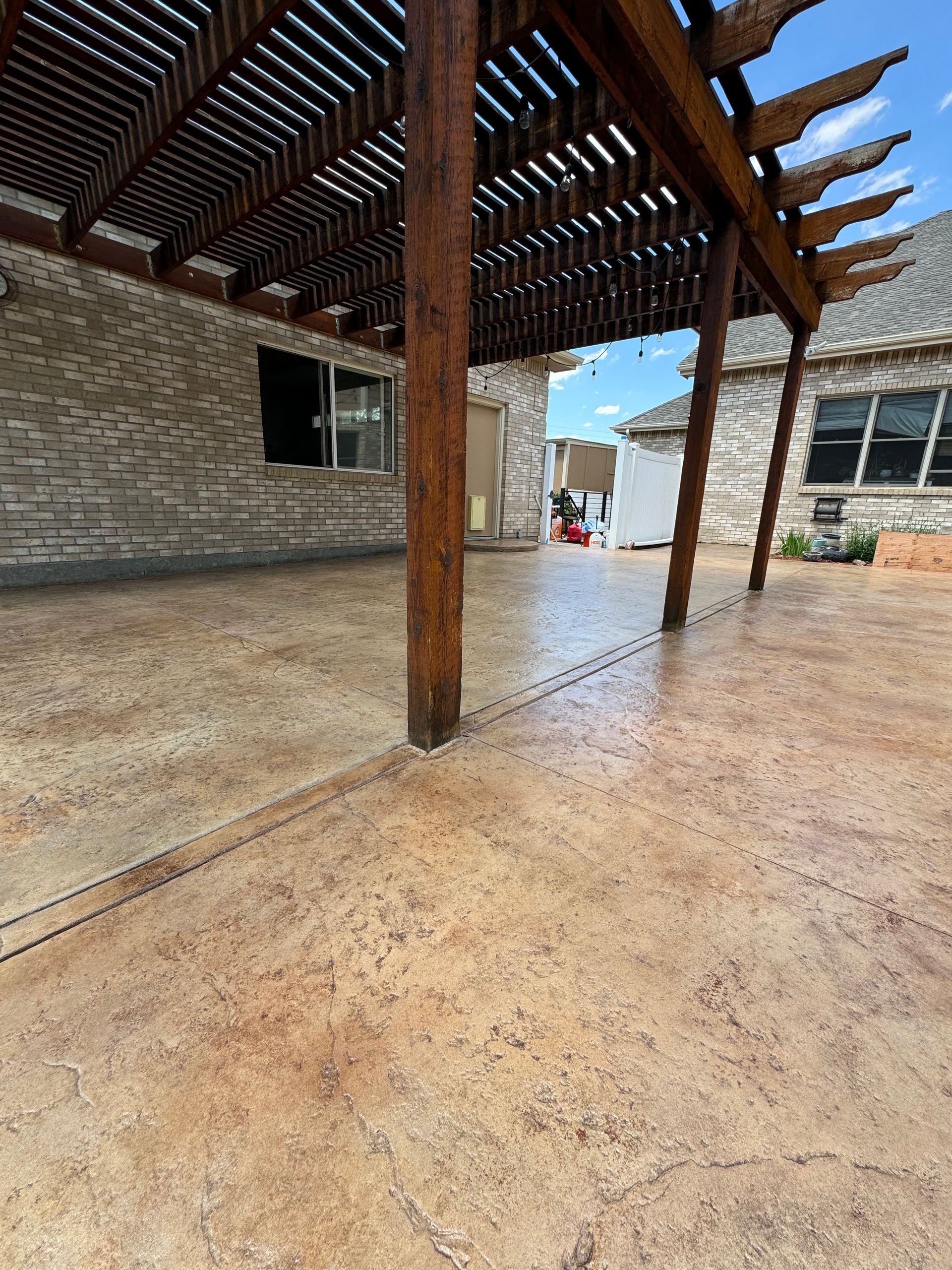 stained patio