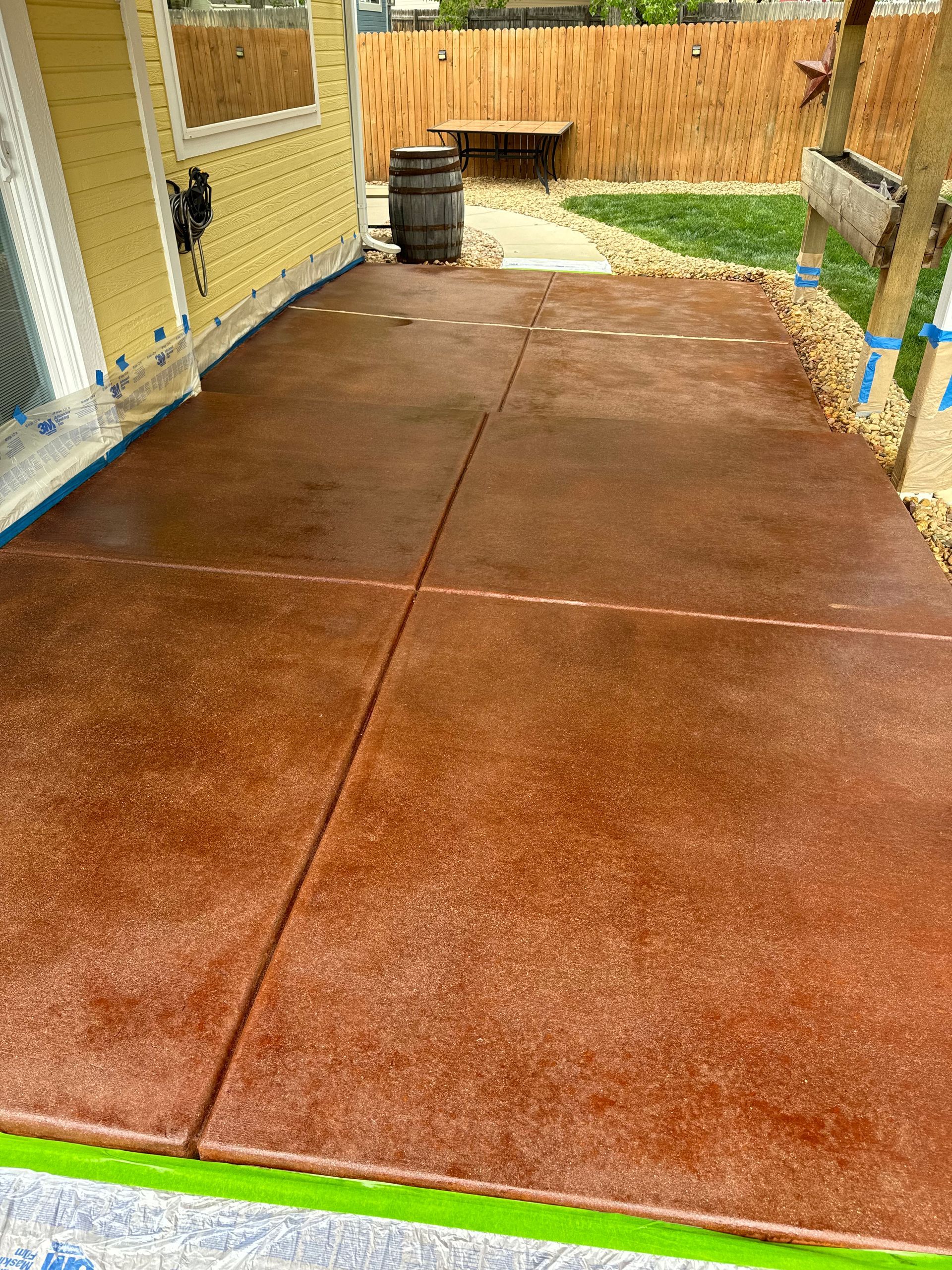 stained patio