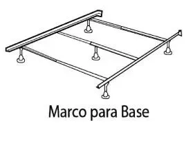 Un dibujo en blanco y negro de un armazón de cama.