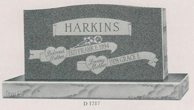 a black and white drawing of a gravestone for a family .