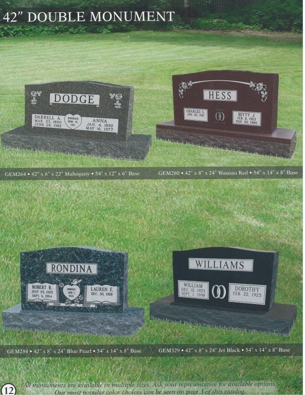 a gravestone for dodge and hess sits in the grass