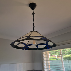 Stained Glass Pendant Lights — Electrical, Heating & Air Conditioning in Thirroul, NSW
