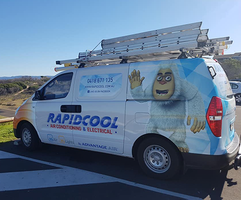 Rapidcool Van Service Vehicle — Rapidcool Air Conditioning & Electrical in Illawarra, NSW