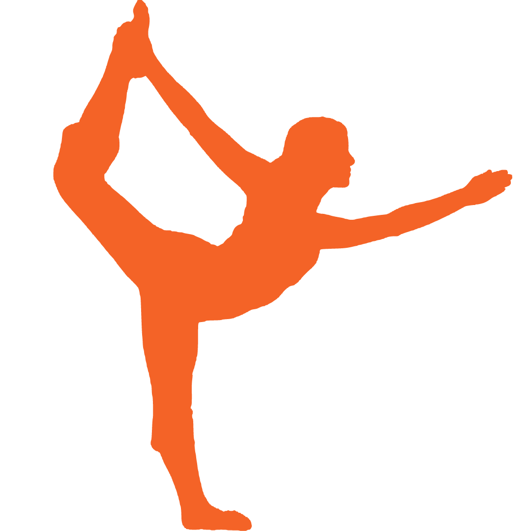 A silhouette of a person doing a yoga pose