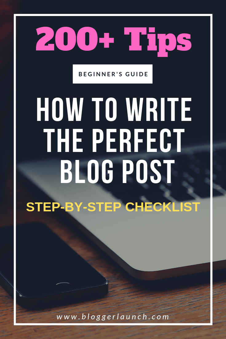 how to write the perfect blog post