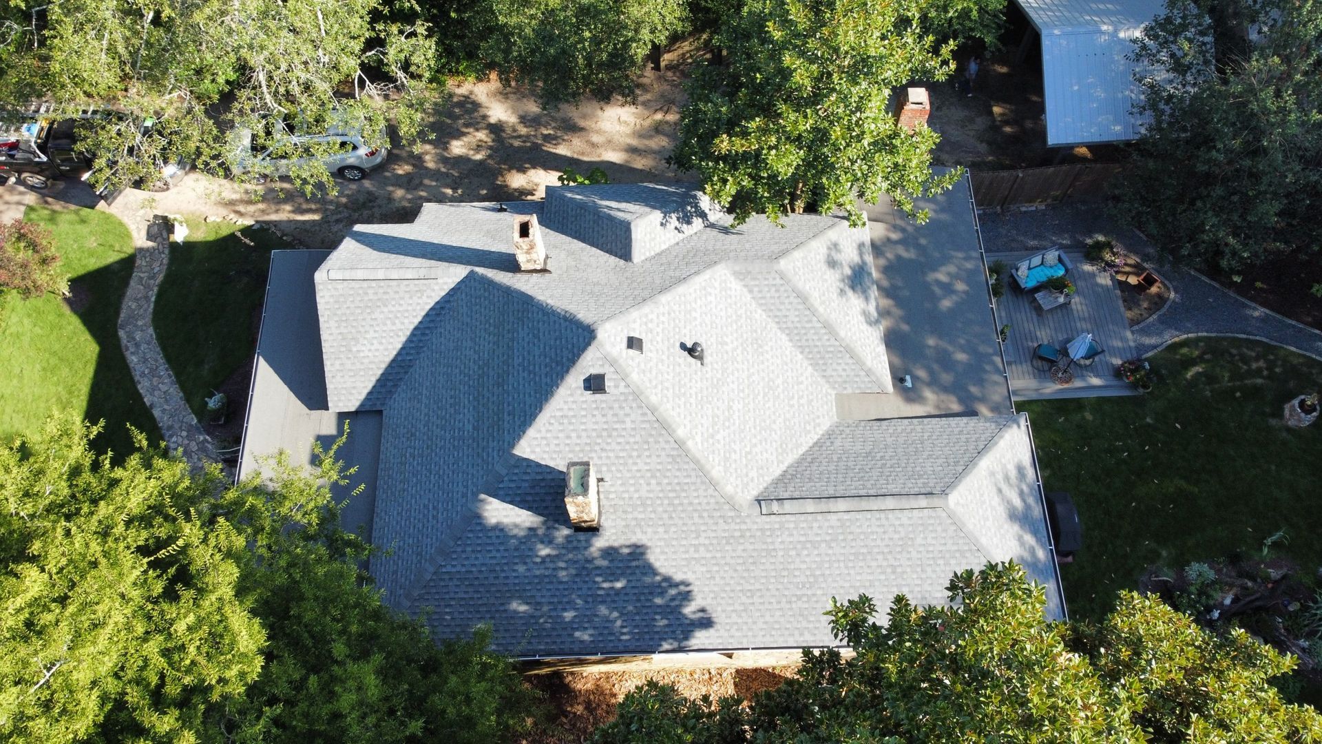 Residential home slate roof installation in Atlanta, Georgia
