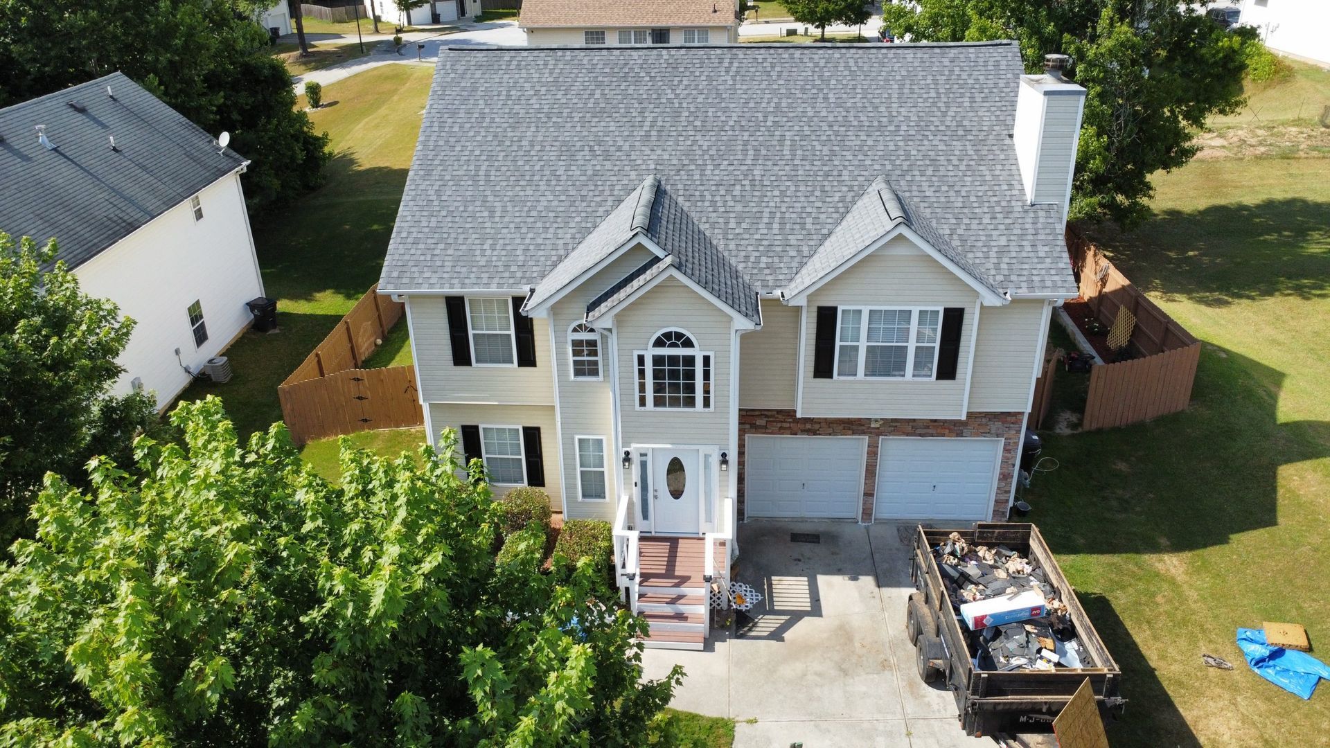 Residential home siding panel replacement in Atlanta, Georgia
