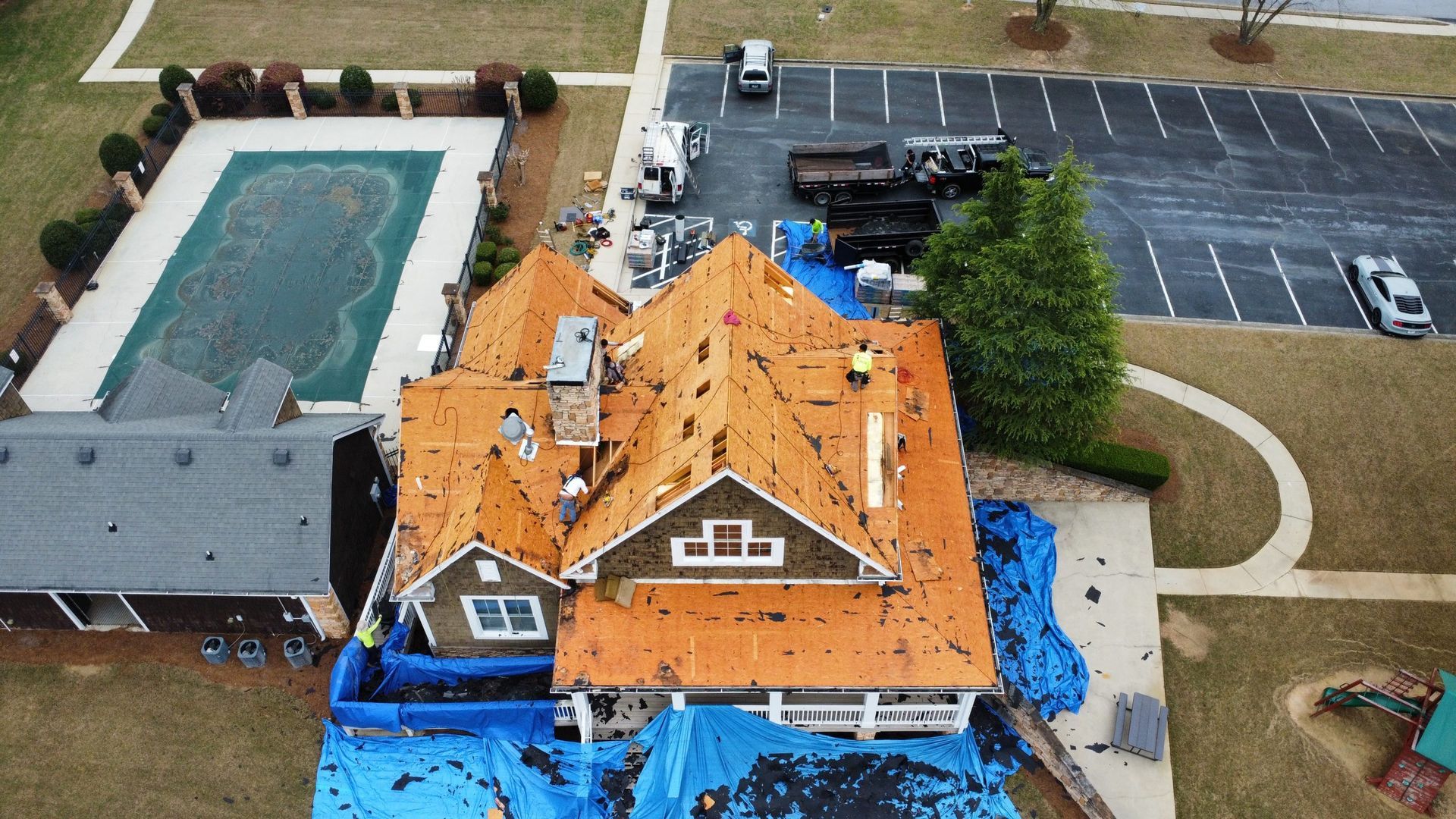 Residential home tile roof installation in Atlanta, Georgia

