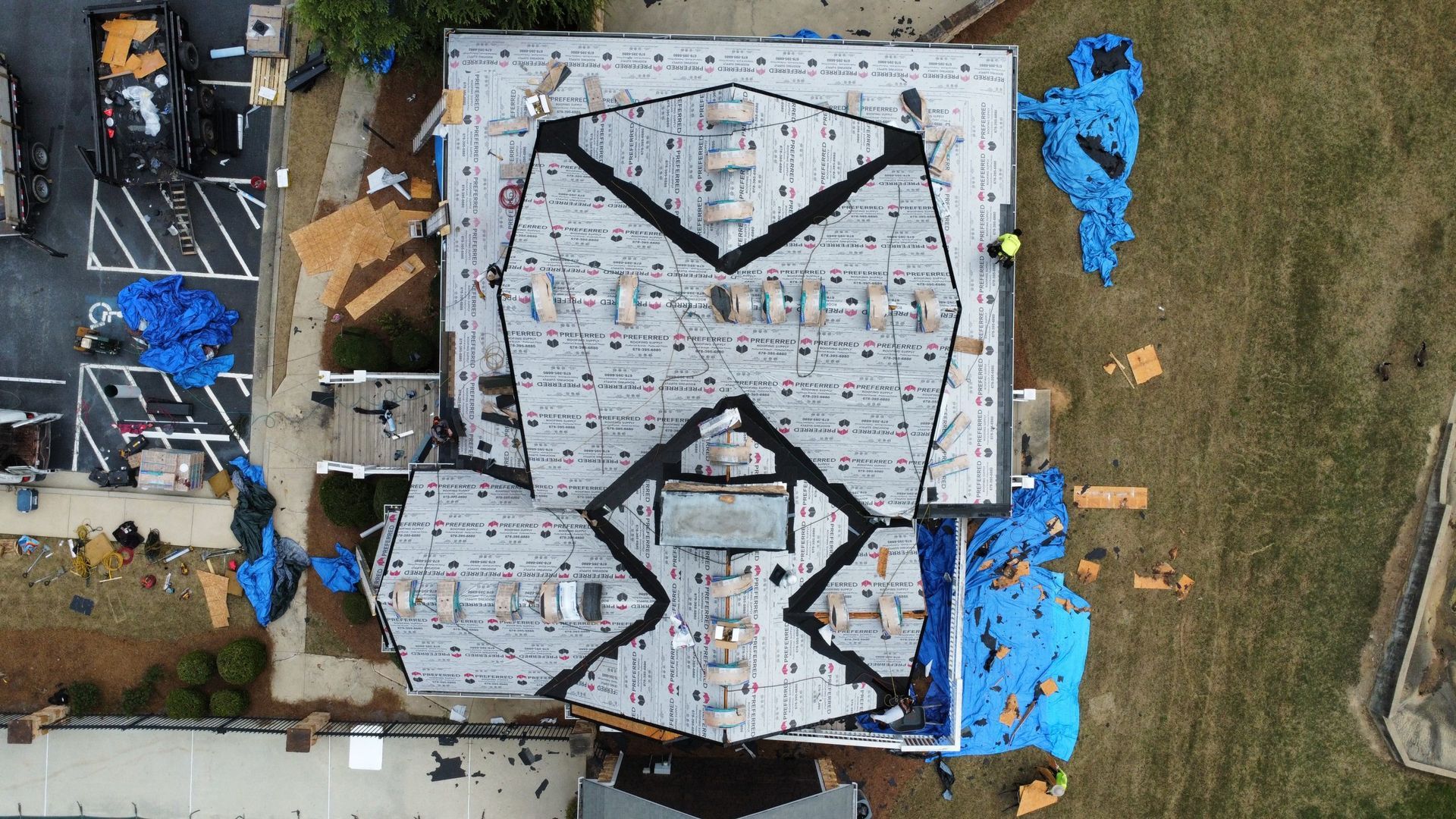 Residential asphalt shingle roof replacement in Atlanta, Georgia