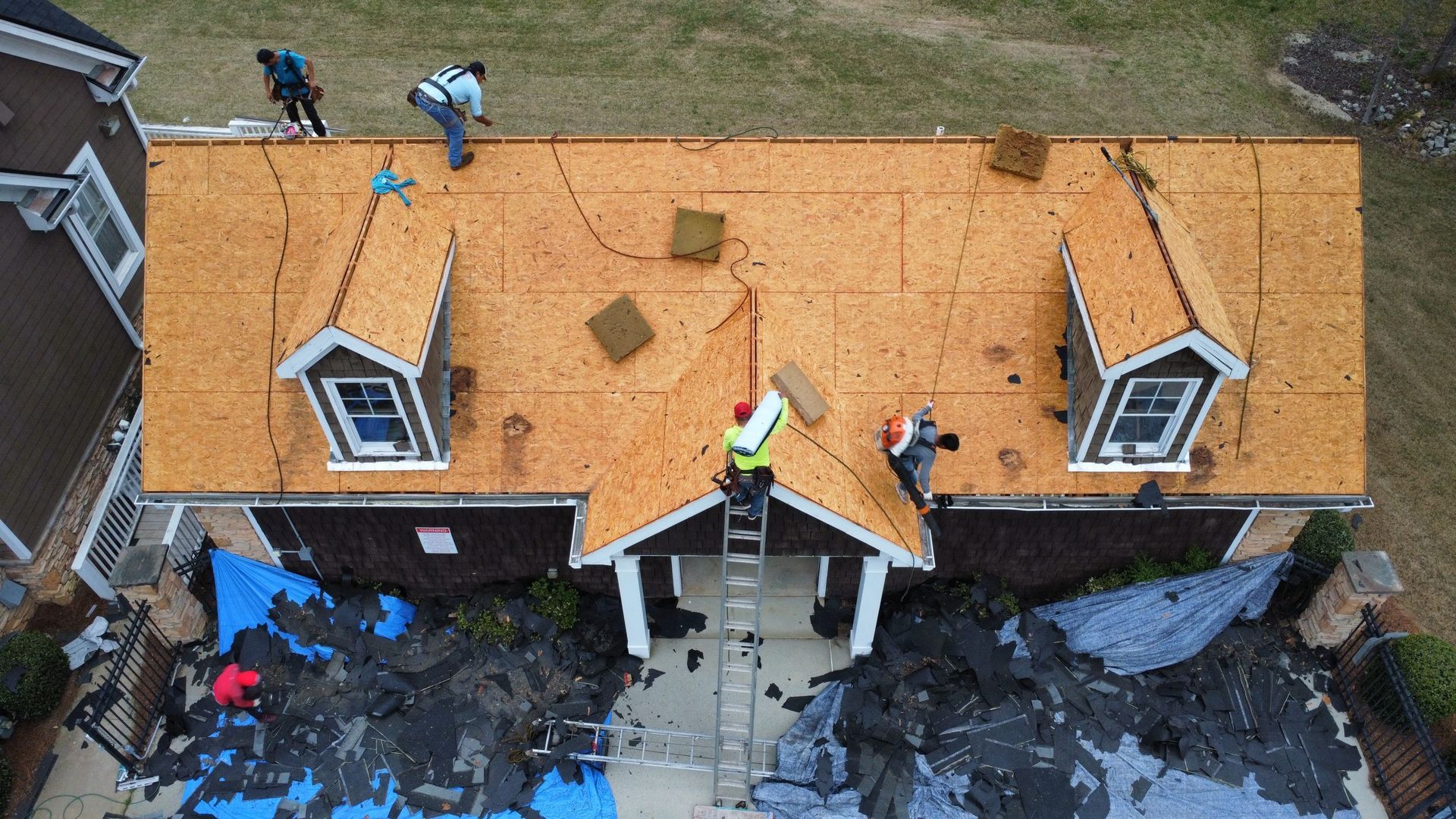 Residential dwelling tile roofing installation in Atlanta, Georgia
