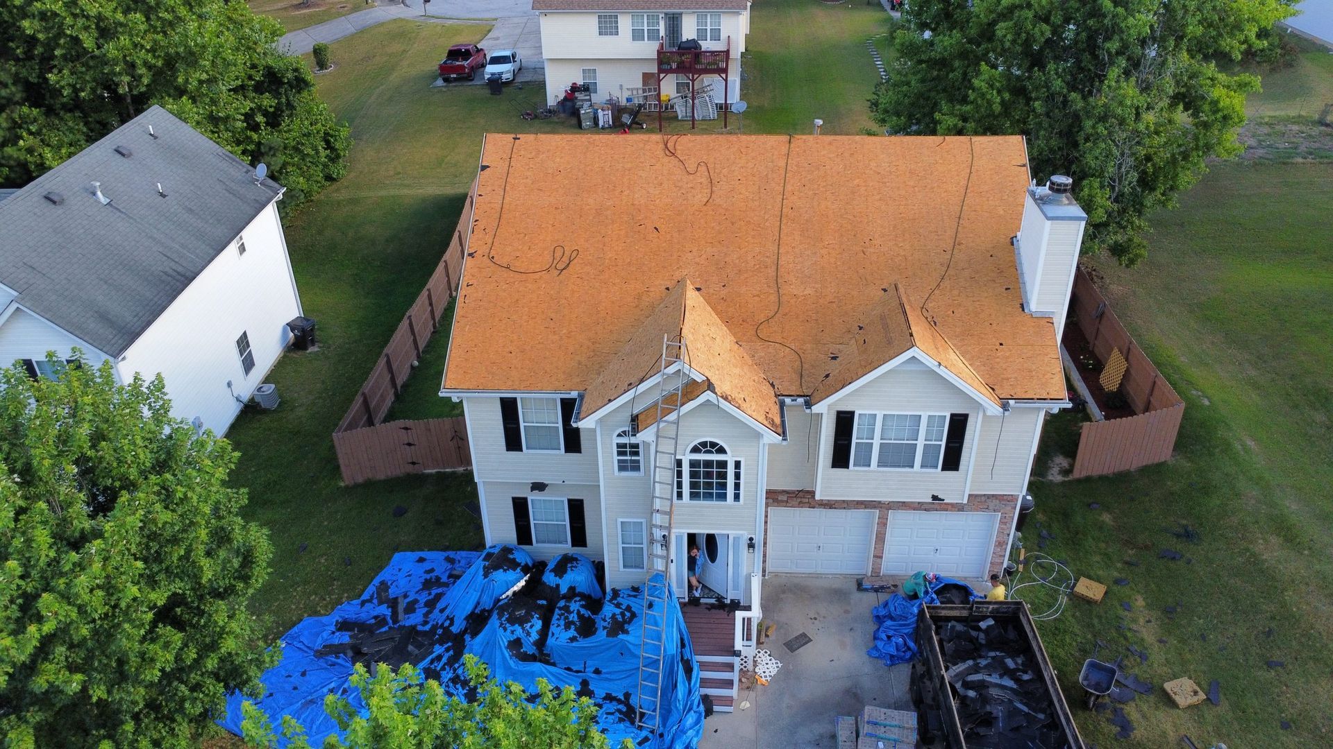 Clay tile roof installation on residence in Atlanta, Georgia
